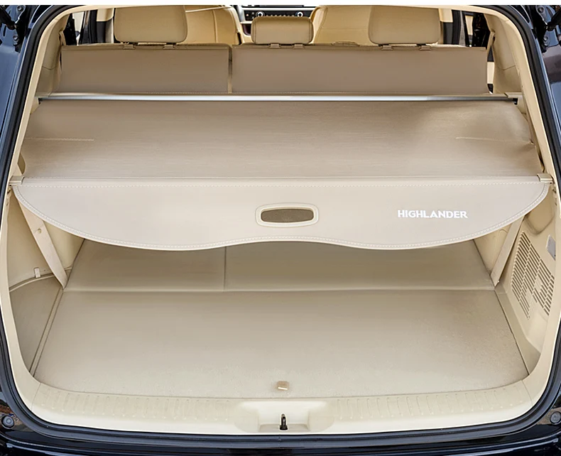 Автомобильный Стайлинг для Toyota Highlander- Автомобильная задняя полка посылки материал крышки багажника занавес задний занавес выдвижной разделитель