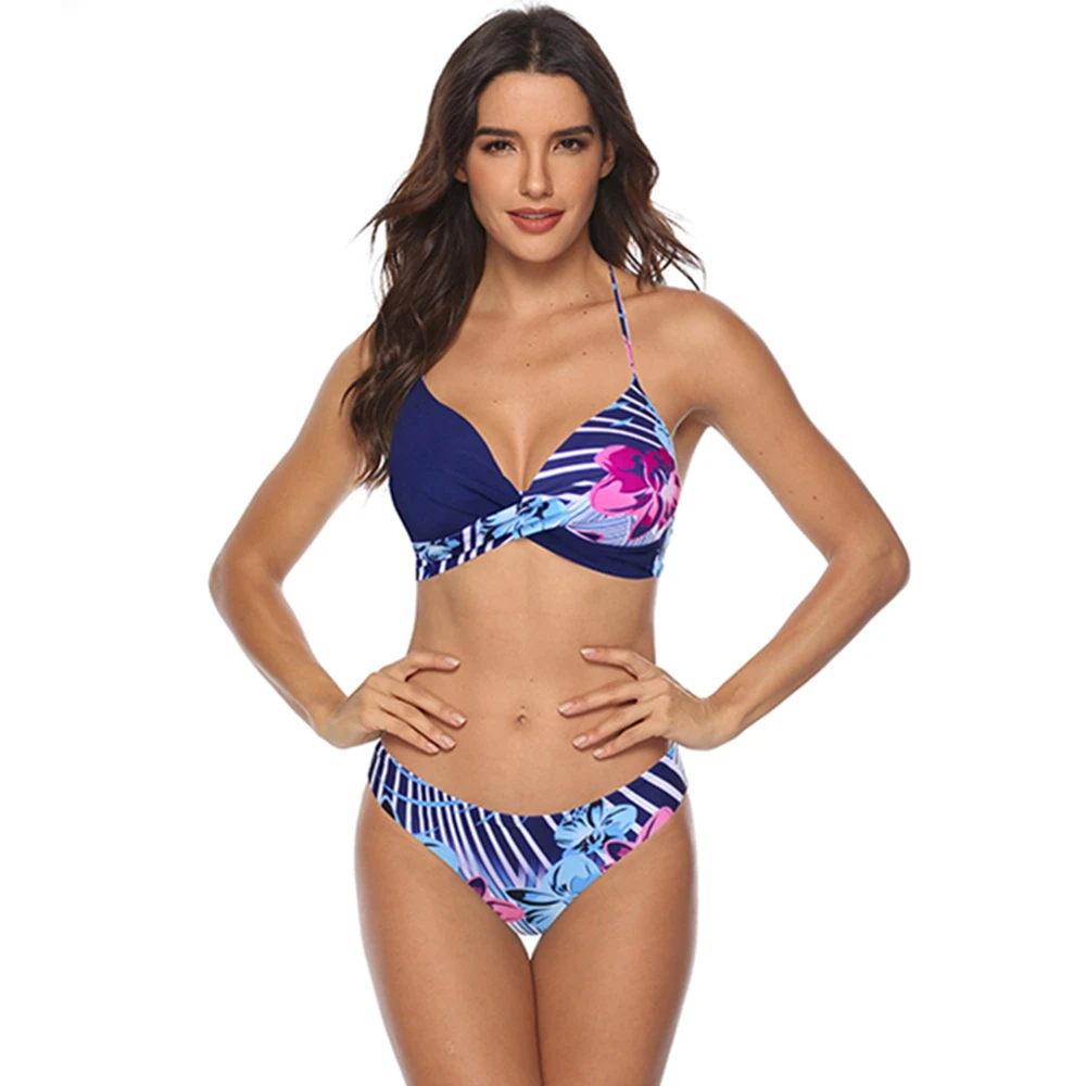 

Tankini Swimsuit 2020 Women Bikini Set Floral Two Piece Swimsuit Women Swimwear Bathing Suit Plus Size Biquini Female Swim Suit