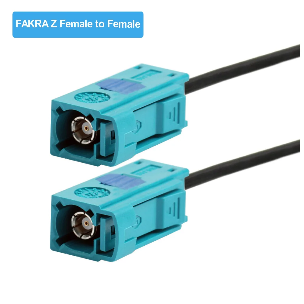 BEVOTOP 1PCS RG174 Coax Cable FAKRA Z Female to Female Jack Adapter Auto Car Navigation GPS Antenna Extension Pigtail Coax Cable