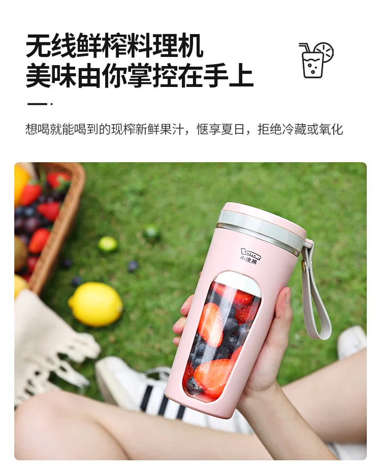 Small Raccoon Portable Juicer Cup Household Fried Fruit Juice Small Charging Network Red Multi-functional Mini Juicer