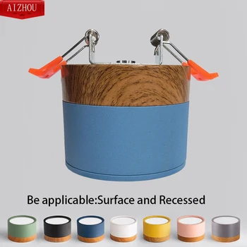 

LED Down light Dimming Led-Bulb Recessed-Lamp Bedroom Round Nordic iron + wood grain spotlight living room 15W 240V 220V 7W