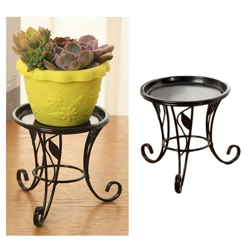 Flower Pot Stand Metal Holder Rack Iron Mini Small Plants For Indoor Outdoor Balcony Desk Decorative | Дом и сад