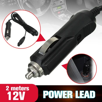 

2m 12V Fridge Cable,DC Mini Car Fridge 2 Pin Lead Cable Plug Wire,Car Cooler Box Bumper Cigar Lighter Extension Cord Line Plug