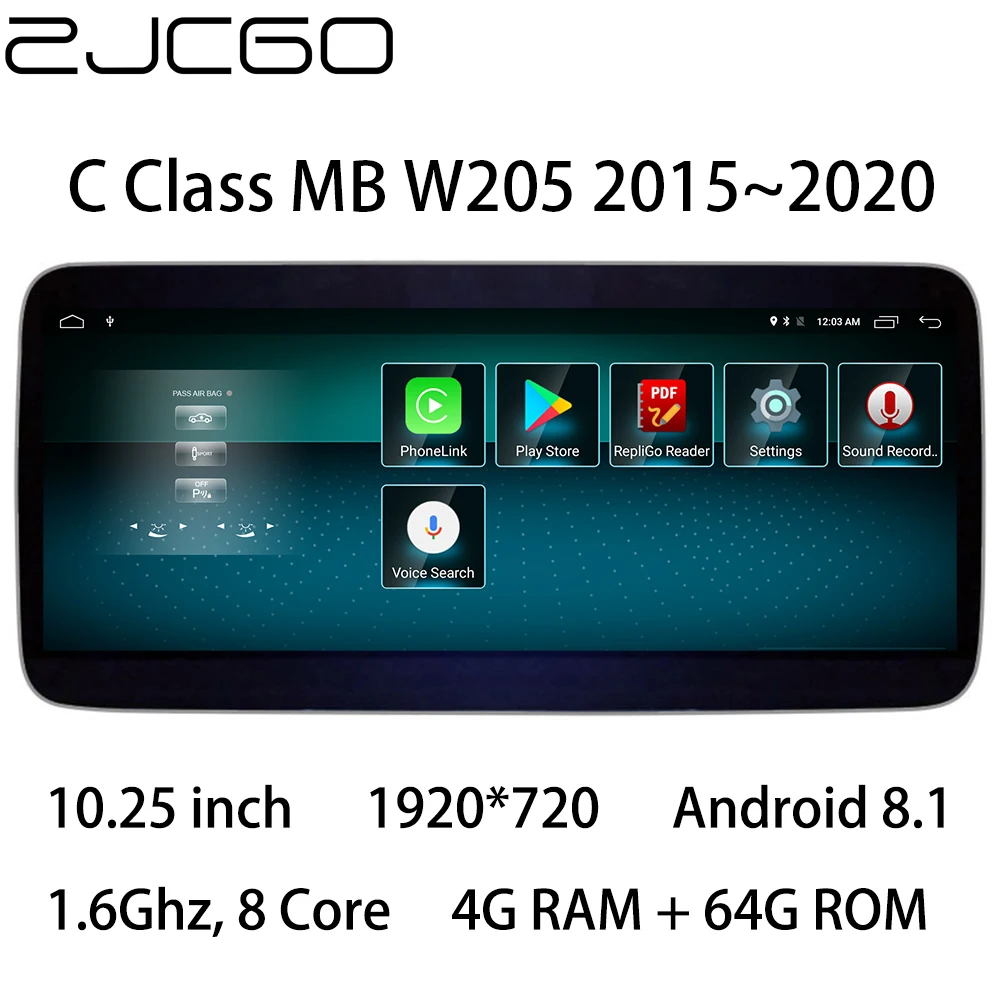 

Car Multimedia Player Stereo GPS DVD Radio Navigation Android Screen for Mercedes Benz C Class MB W205 S205 C205 A205 2015~2020