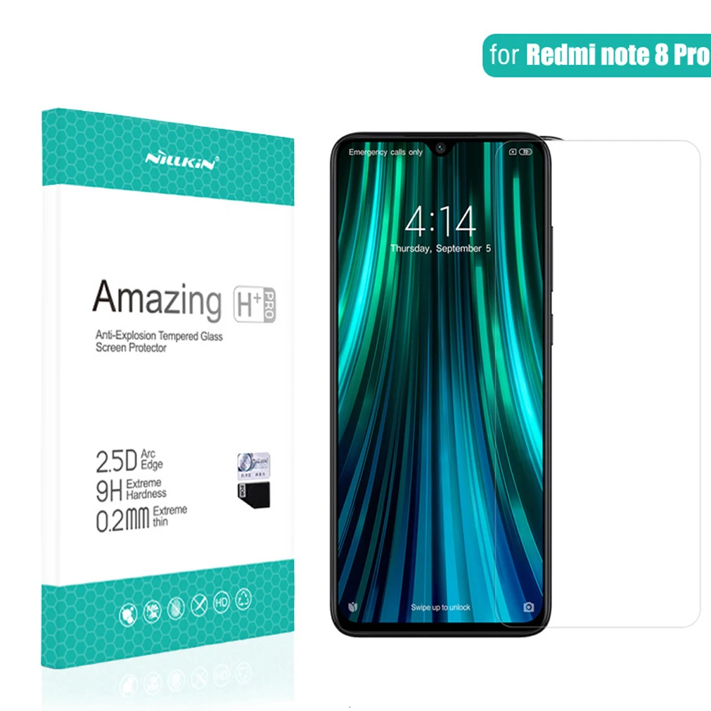 Для Xiaomi redmi note 8 pro закаленное стекло NILLKIN H/H+ Pro Nano Анти-взрыв 9H Защитная пленка для экрана для redmi note 8 note8 - Цвет: H plus glass