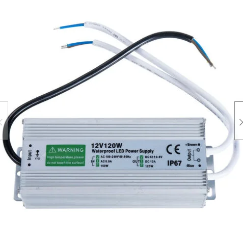 Водонепроницаемый светодиодный драйвер 120 ватт DC12V 10A IP67 трансформатор питания Открытый