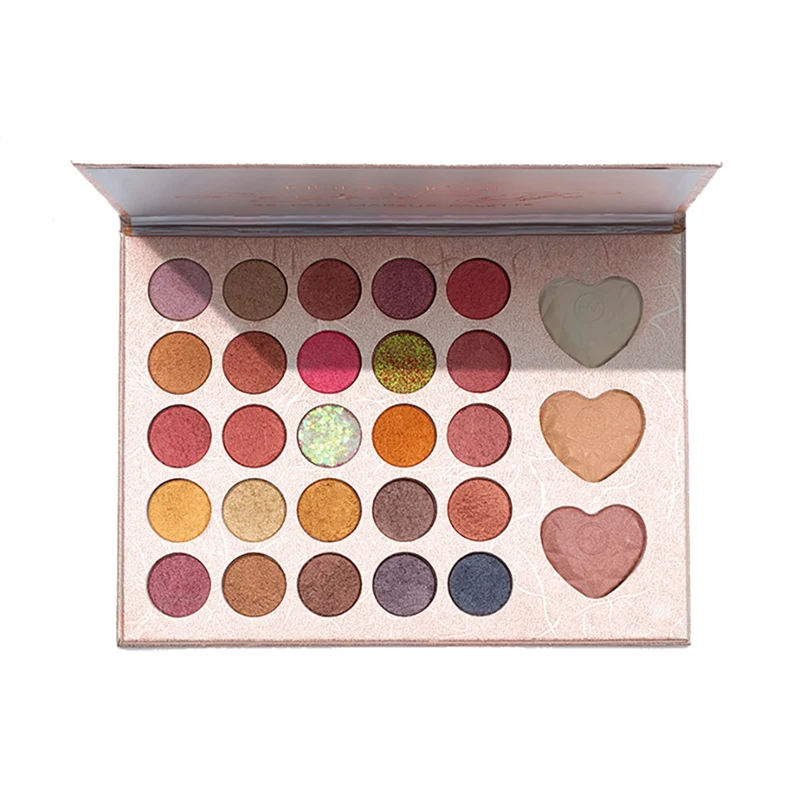 28-color Wet Glitter Matte Eye Shadow Palette Powder Waterproof Smudge-proof Colorfast Eyeshadow Highlighter Makeup Pallete