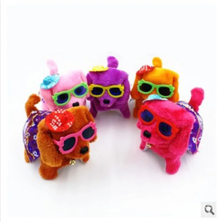 Plush Shining Forward dao tui gou Hat Glasses Skirt Will Is Called Electric Dog Toy