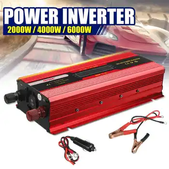 

Car Inverter Charge MAX 6000W DC 12V to AC 220V LCD display Power Charger Converter Adapter DC 12 to AC 220 Pure Sine Wave