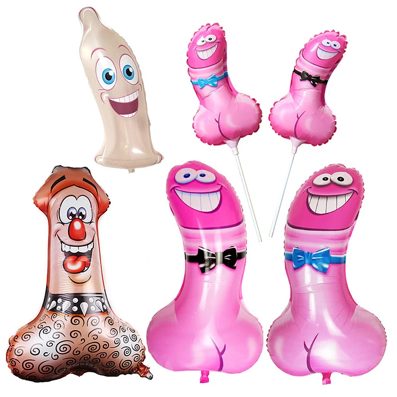Big Willy Foil Balloon Inflatable Penis Boobs Ballons Bachelorette Party Bride To Be Globos Hen Night Adult Supplies | Дом и сад