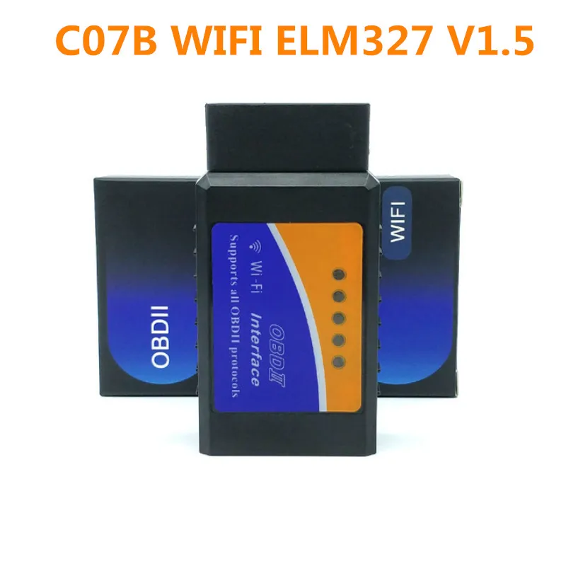 C07A C07B C07C черный V1.5 WI-FI ELM327 для Android, Apple двойной Системы OBD2 автомобильный детектор OBDII OBD 2 ELM 327 Диагностический Инструмент launch