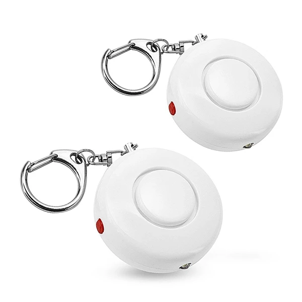 

2pcs/Pack 120 dB SOS Emergency Personal Alarm Keychain with LED Flashlight Portable Key Chain Safety Alarm for Elderly/Women/Kid