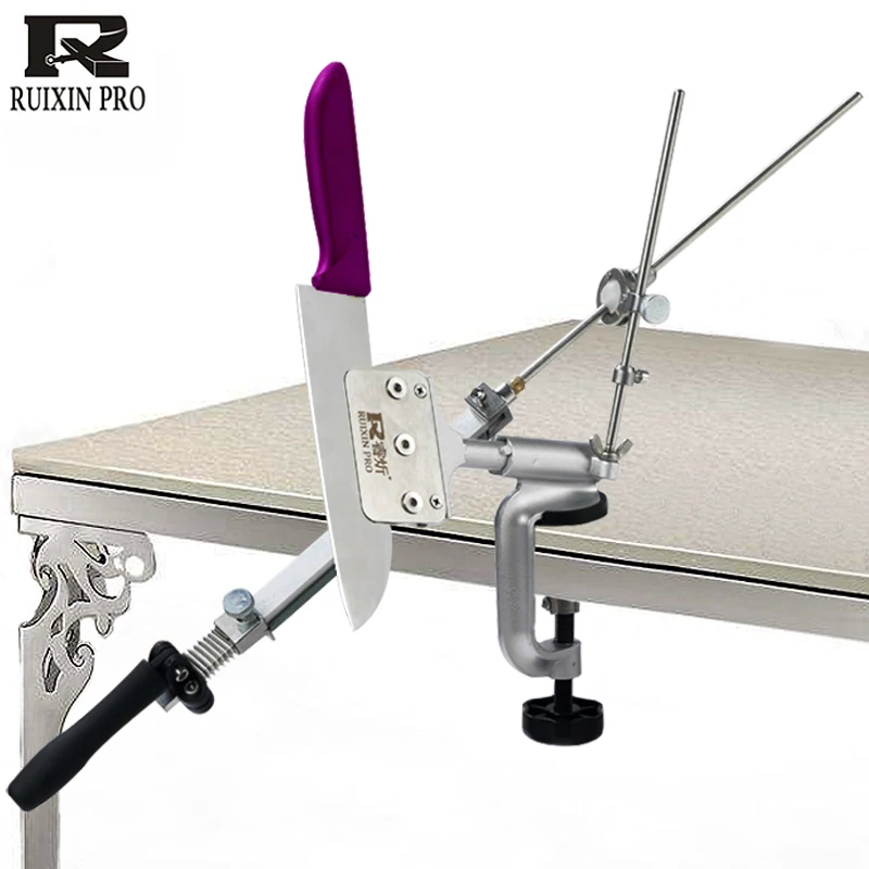 new RUIXIN 4 generations Fixed angle sharpener Metal Material knife sharpening system Sharpening stone With stones