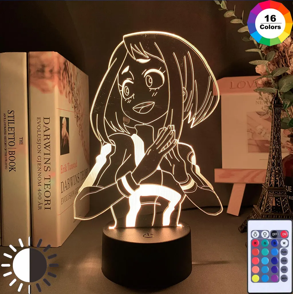 Лампа 3D аниме мультфильм мой герой красочный светильник для спальни декор