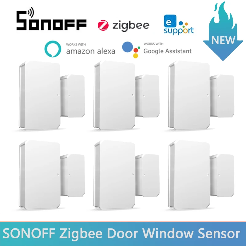 

1-10PCS SONOFF Zigbee Door Sensor SONOFF SNZB-04 Security Alarm For eWelink SONOFF ZBBridge Required Work With Alexa Google Home