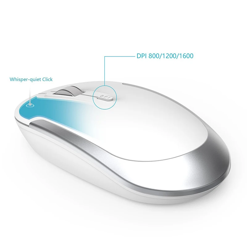 SeenDa 2.4G Ultra Slim Full Size Rechargeable Wireless Keyboard and Mouse Combo for Windows Laptop Notebook Russian/English