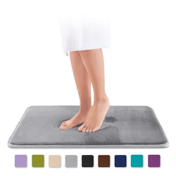 1PCS Coral Velvet Sponge Carpet Bathroom Absorbent Non Slip Floor Mat Bedroom Bedside Children Crawling Thick Fluff Rug