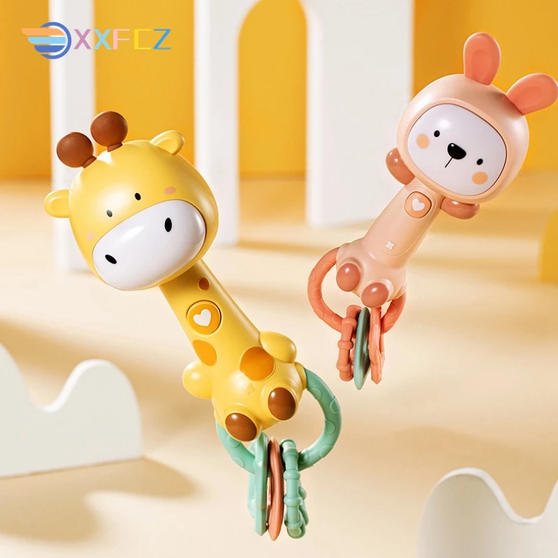 

Baby Rattles One Year Old Toys for 0 12 24 Months Boy Girl Gift Juguetes Bebe Soft Teether Toys Cute Animal Toddler Crib Mobiles