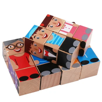 

Baby Stacking toys Early Learning Toy Wood Moon Balancing Toy Children Educational Toys Kids Building Blocks 18PCS New1