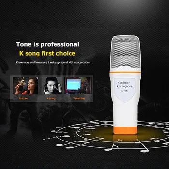 

SF-666 Condenser Microphone Portable Lightweight Musical Elements 3.5mm Jack Stereo MIC Tripod Mic for Online Video Chat