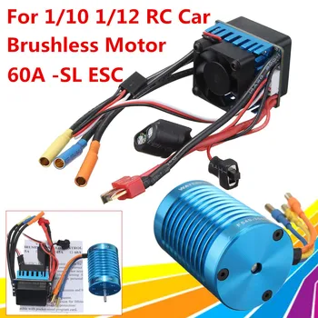 

Racing 60A ESC Speed Controller F540-3000KV Brushless Motor 13T Motor for 1/10 1/12 RC Car
