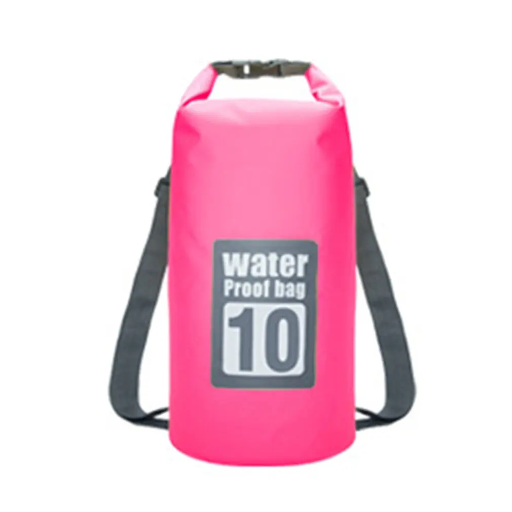 Уличные водонепроницаемые сумки для плавания, водостойкий рюкзак для плавания, складная дорожная сумка для хранения, большая емкость для катания на байдарках, рафтинг - Цвет: Pink 10L