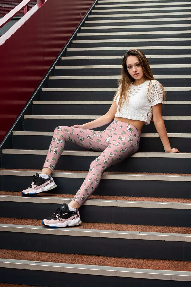 Zohra AliExpress 3D цифровая печать кактус Альпака леггинсы цельные брюки женские Eaby горячая распродажа