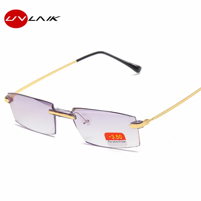 

UVLAIK Finished Myopia Glasses Men Business Trimming Nearsight Eyewears Women Anti-blue Light Resin Lenses Spectacles for Myopia