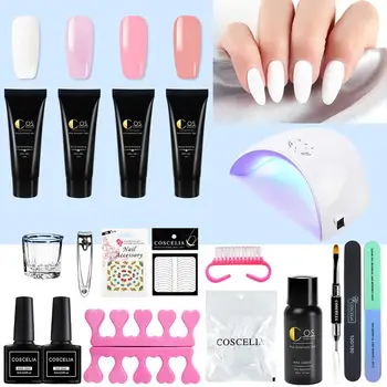 

15ml Poly Gel Nail Kit With Nail Drill Machine Quick Building For Nails Extension 36W Curing Lamp Nail Art Tools For Manicure