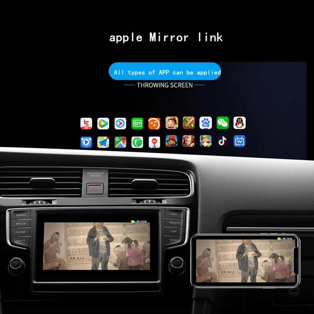 Модернизированный беспроводной usb-ключ CarPlay для Apple Mirror Link Carlife Android автоматический телефон для Android системы навигации ТВ адаптер