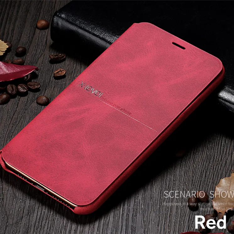 Красный Экстремальный кожаный чехол-книжка для samsung S10 S10E S9 S8 Plus Note 10 Note 9 Note 8 Ретро винтажный Чехол-книжка - Цвет: Красный