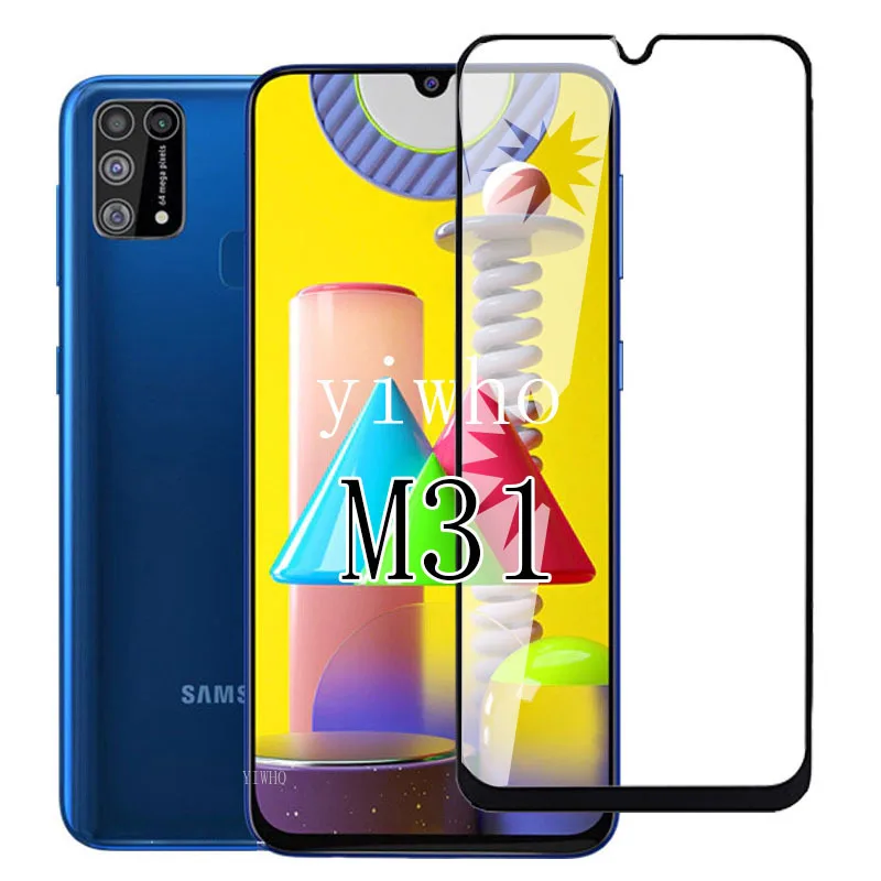 Закаленное стекло для Samsung Galaxy M31 защита экрана полное покрытие SM M315F 6 4 дюйма HD