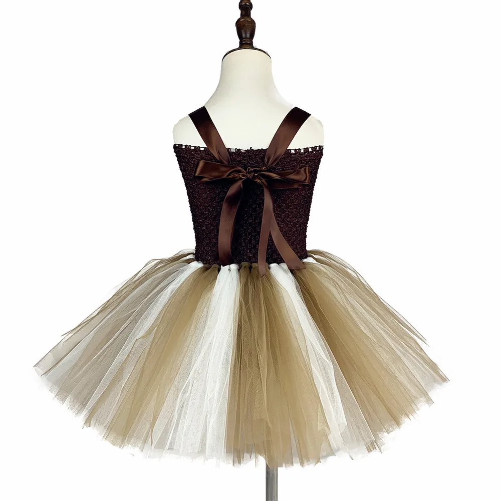 1Set Giraffe Girls Tutu Dress Outfit Zoo Animal Kid Christmas Costumes Toddler Baby Girl Performance Birthday Jungle Party Dress cosplay costume kids girls dress animal tutu skirt outfit