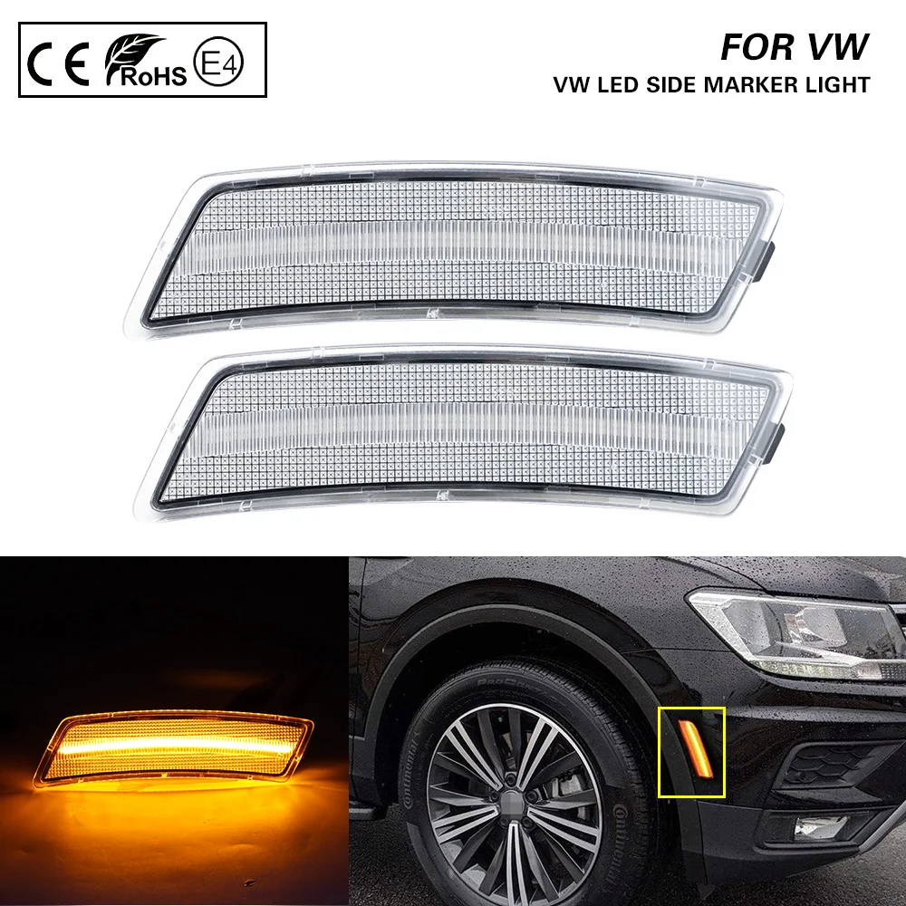 Для 2012 2013 2014 2015 2016 2017 2018 2019 VW Beetle 2020 2021 Tiguan светодиодный передний бампер боковые