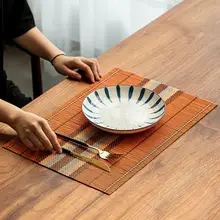 

Bamboo Placemat Anti-scalding Waterproof Multifunctional Eco-Friendly Non-Slip Table Decor Mats for Kitchen