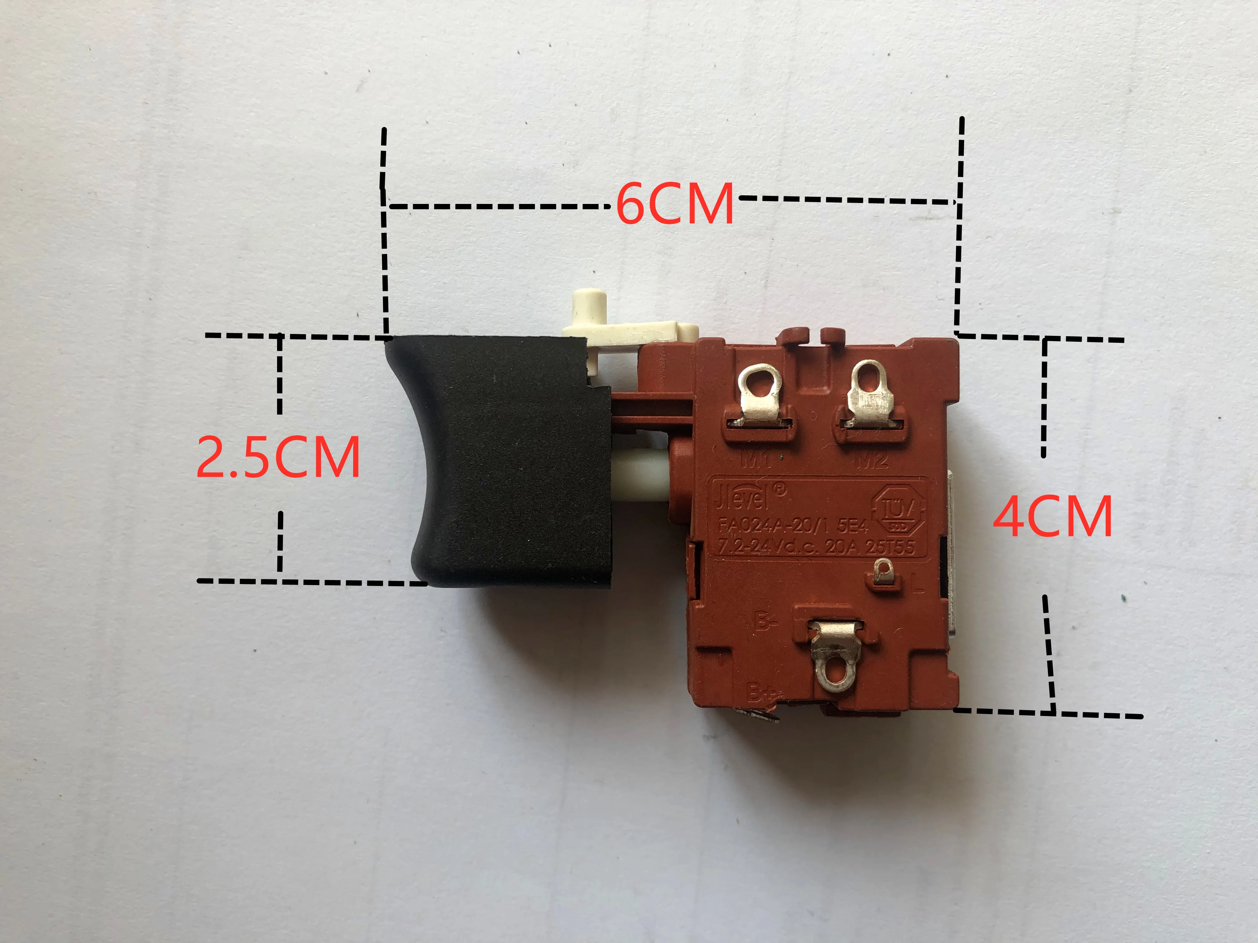 Jlevel-interruptor de Broca Elétrica Chave de Fenda Elétrica Fa024a Fa024a20 7.2-24v 12a dc 20a