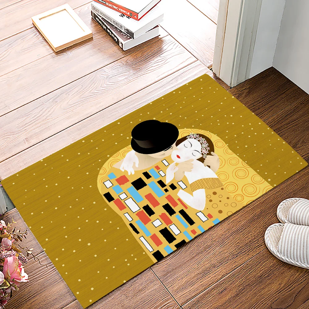 Переделанные коврики для ванной Gustav Klimt Kiss нескользящий коврик двери аксессуары комнаты|Коврик| |