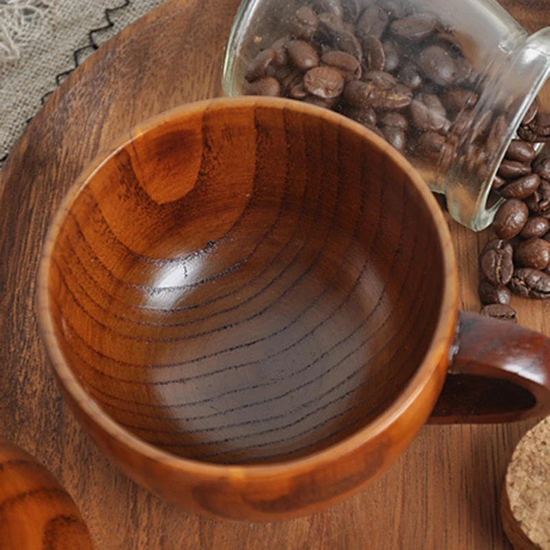 Промо-акция! 2 шт. деревянная чашка для Jujube, примитивная деревянная кофейная чашка ручной работы, чайная чашка, чашка для завтрака, пива, молока, кружка, посуда для напитков, зеленый чай