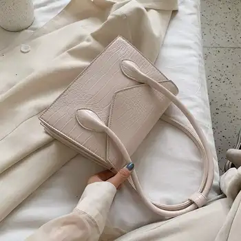 

Luxury Design Crocodile Pattern Small PU Leather Shoulder Bags For Women 2020 Solid Color Handbags Female Travel Hand Bag Totes