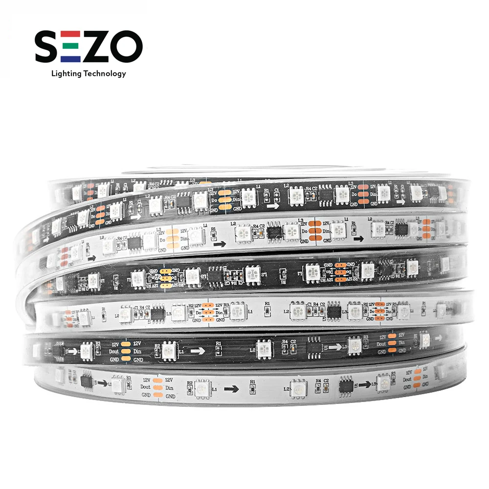 

12V 5m WS2811 5050 SMD RGB Strip Addressable 30/48/60/96/144leds/m Led Pixels External 1 Ic Control 3 Leds Normal/Bright Type
