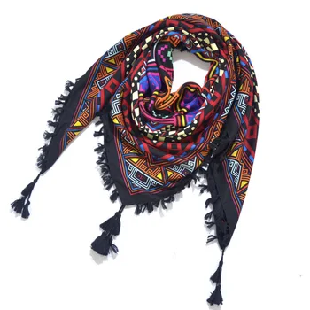 

Bohemian Cotton Scarf Ladies Big Square Print Shawl Russian Ethnic Women Wraps Winter Tassel Scarves Foulard Femme Bufanda Mujer