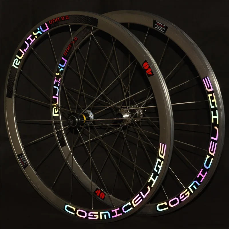 

700c углеродное волокно трубка втулка барабан гусеница алюминиевый сплав комплект фиксированной шестерни 40 мм Детонация Односкоростной велосипед набор фиксированных колес