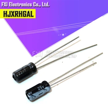 

50PCS 25V22UF 4*7mm 22UF 25V 4*7 Electrolytic capacitor New original