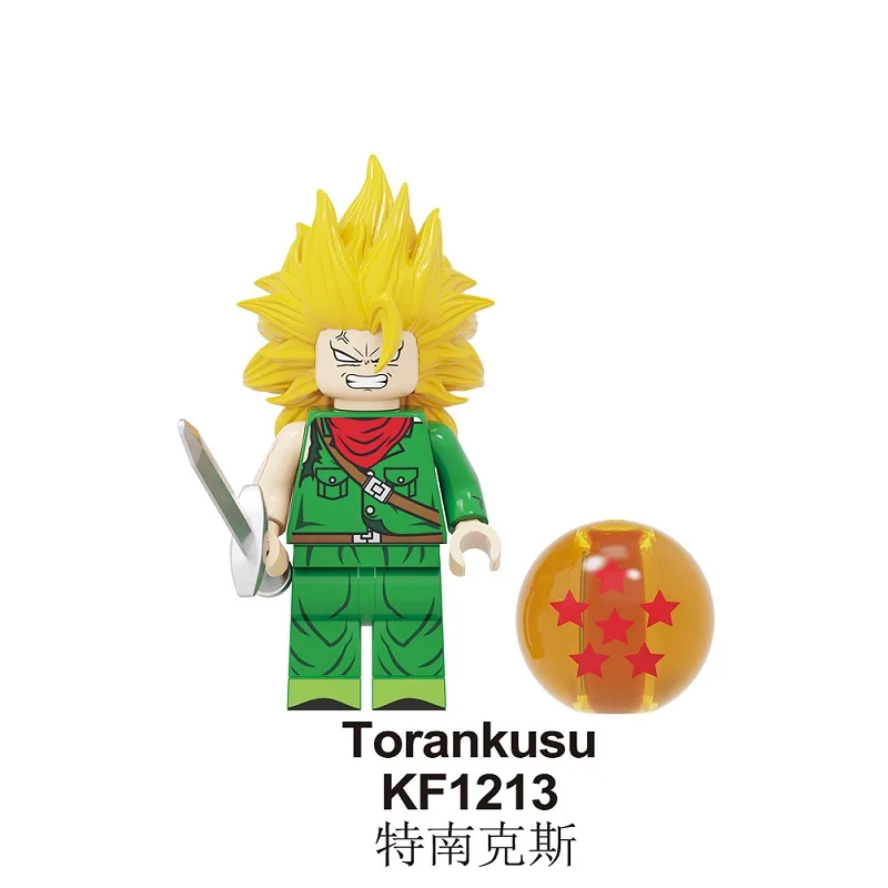 Одиночная строительные блоки Dragon Ball серия кирпич Broli Son Goku Torankusu Gogeta фигурки для детской коллекции игрушки KF6098 - Цвет: KF1213 Without Box
