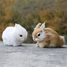 Best Price Mini Realistic Cute White Plush Rabbits Fur Lifelike Animal Easter Bunny Simulation Rabbit Toy Model Birthday Gift Best Price Mini Realistic Cute White Plush Rabbits Fur Lifelike Animal Easter Bunny Simulation Rabbit Toy Model Birthday Gift