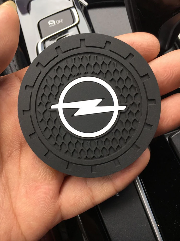 1pcs Car Non-slip pad Cup Holder Mat Badge Coaster For Mercedes Benz W124 AMG W220 W205 W201 A B C E S Class GLA CLK Auto Goods