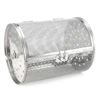 

Storage Basket Peanut Coffee Beans Oven Roaster Grilled Cage Kitchen Stainless Steel BBQ Grill Rotisserie Drum 14X18cm/12X18cm