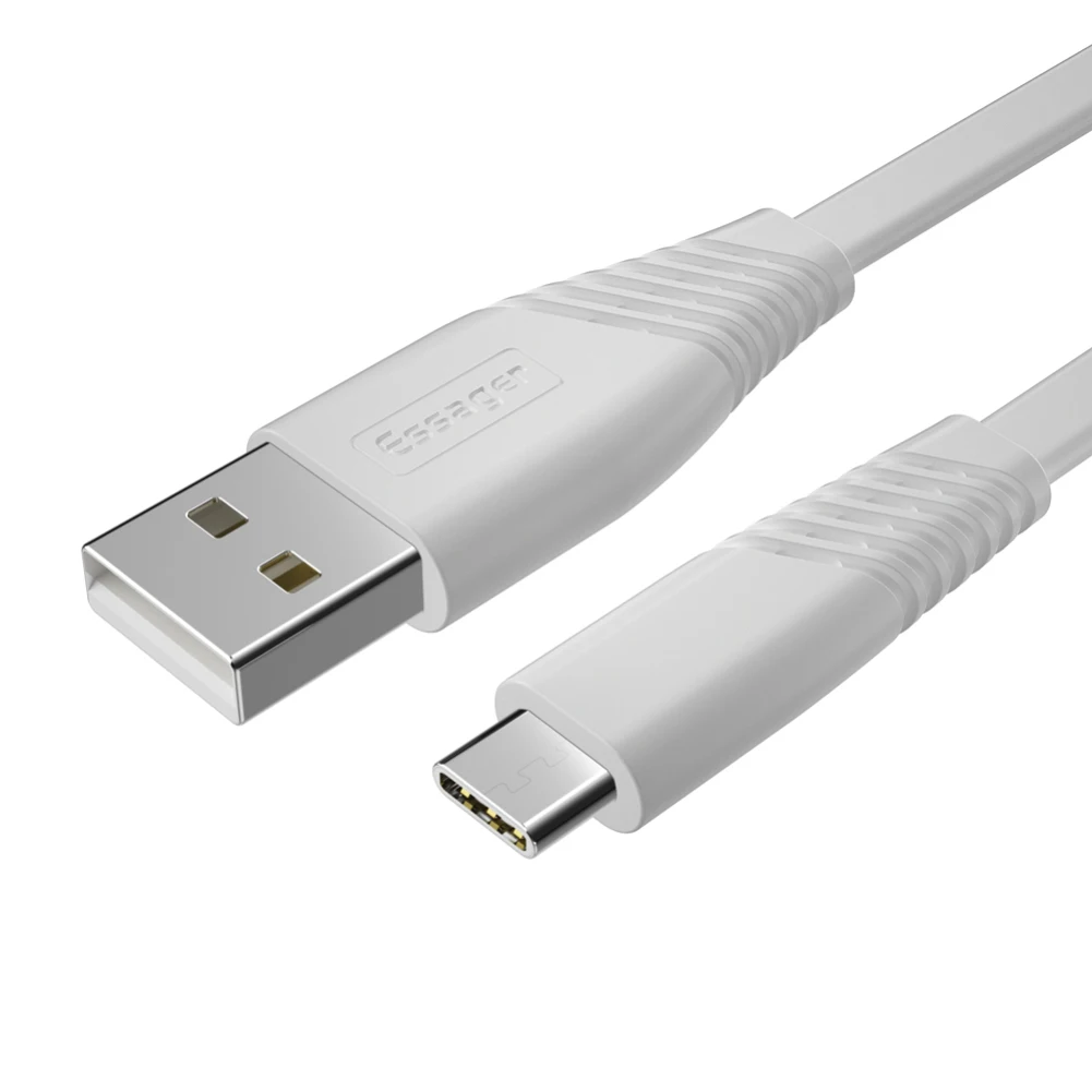 Белый Кабель Essager usb type C для samsung Xiaomi Redmi Note 7 K20 OnePlus 7 Pro 6t провод для быстрой зарядки USBC кабель type-c USB-C зарядное устройство - Цвет: Белый
