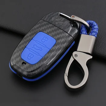 

2019 New Fashion ABS Carbon Fiber Shell+Silicone Cover Key Case Cover For Audi A3 A4 B6 B7 B8 A4L A5 A6 C5 C6 A6L Q5 Q7 S5 S7