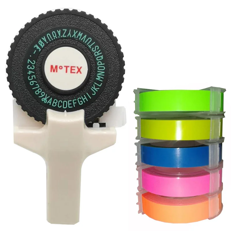 Кремово-белый Motex E101 ручной производитель этикеток DIY Ручная декоративная ручная машинка для 9 мм 3D тиснение пластиковая ПВХ-наклейка лента - Цвет: Package D